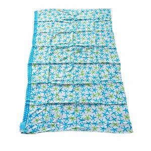 Starfish Print Blue and Green Swim Sarong New With Tags